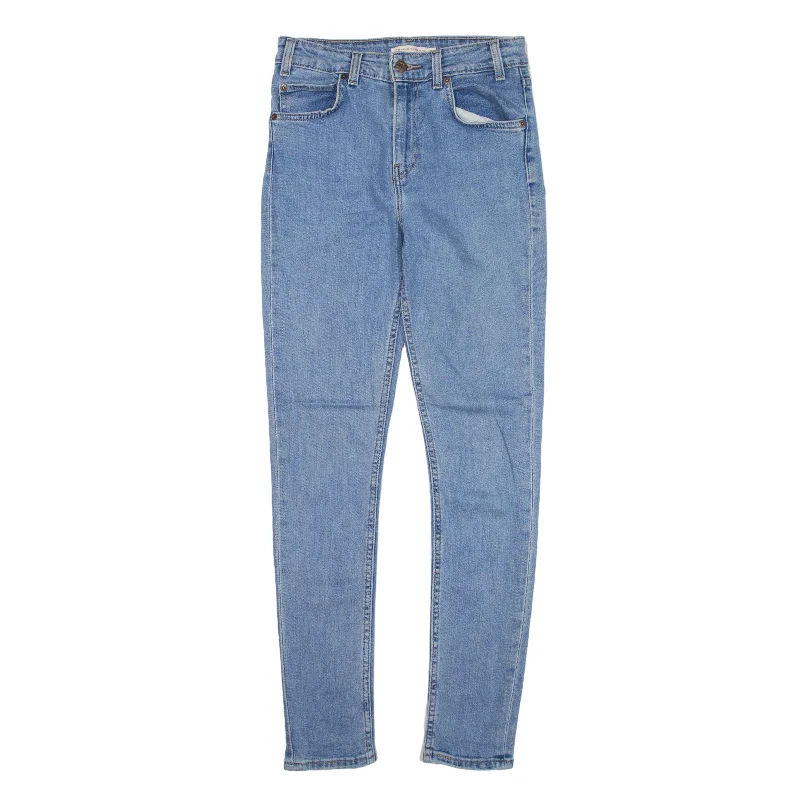 LEVI'S 721 High Rise Jeans Blue Denim Slim Skinny Womens W27 L30 Trendy Flared Leg Jeans