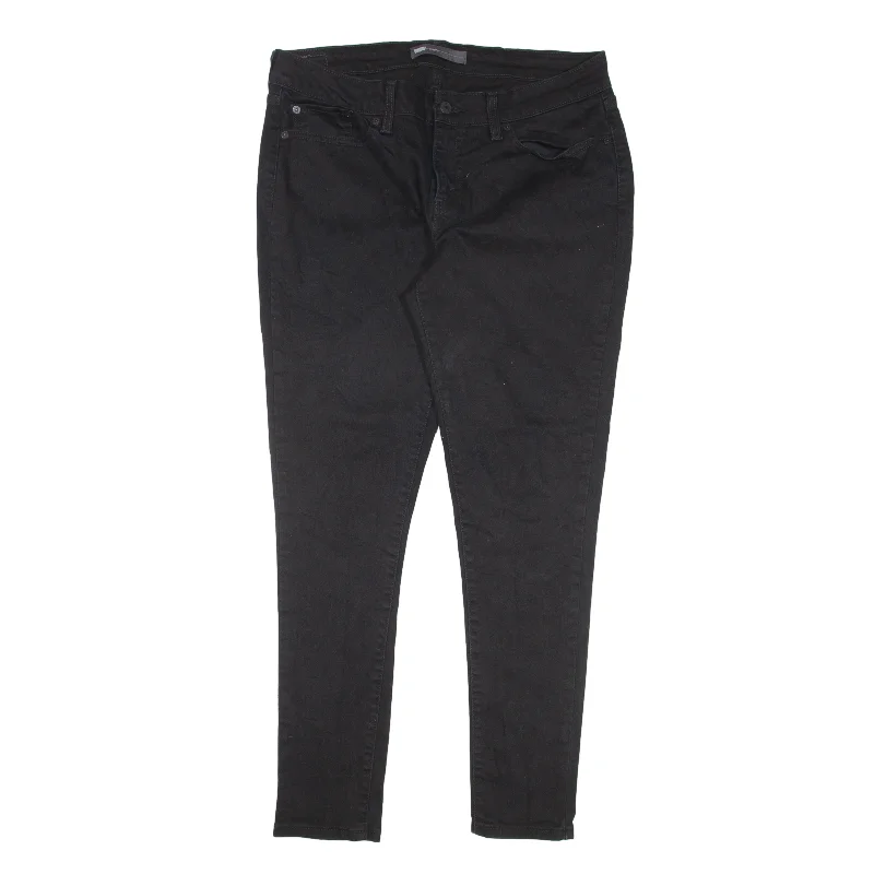 LEVI'S Legging Jeans Black Denim Slim Skinny Womens W33 L28 Comfortable Distressed Straight-Leg Jeans LEVI'S Legging Jeans Black Denim Slim Skinny Womens W33 L28 Comfortable Distressed Straight-Leg Jeans