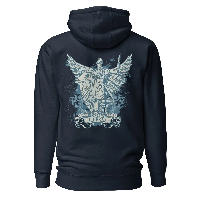 Lady Liberty Libertas Hoodie Hoodie with Magnetic Closure Innovative Modern