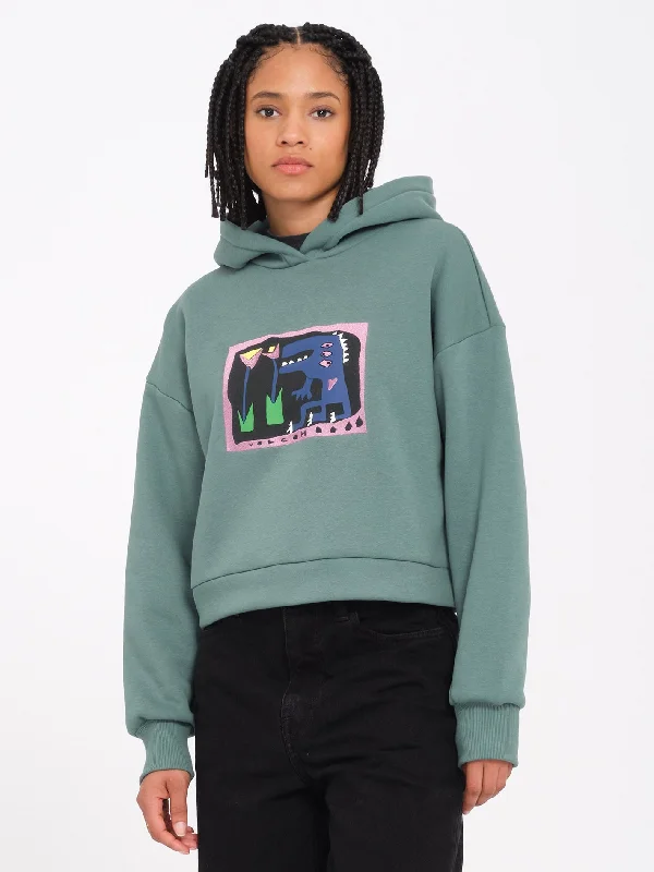 Longo Hoodie - Sea Green Hoodie with Monochrome Minimalist Simple