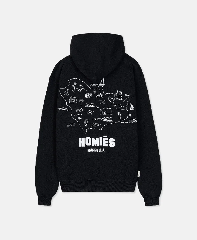 MAPA HOODIE MIDDLE EAST BLACK Hoodie with Stripes Bold Sporty