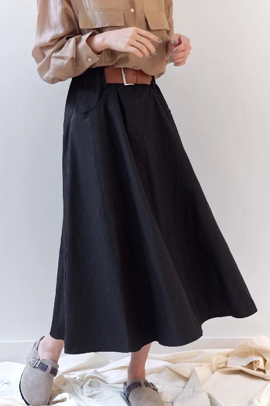 Maryann Belt Skirt leather skirt sleek