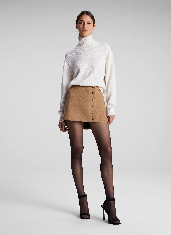 May Wool Cashmere Mini Skirt lace skirt feminine