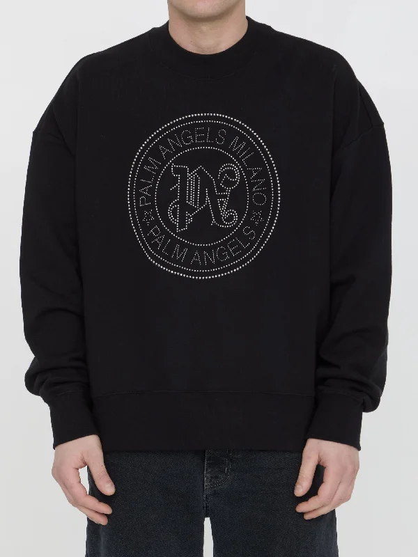 Milano Sweatshirt Hoodie with Sequins Glamorous Eye-catching