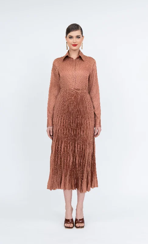 Viviana Skirt in Honey spandex blend skirt