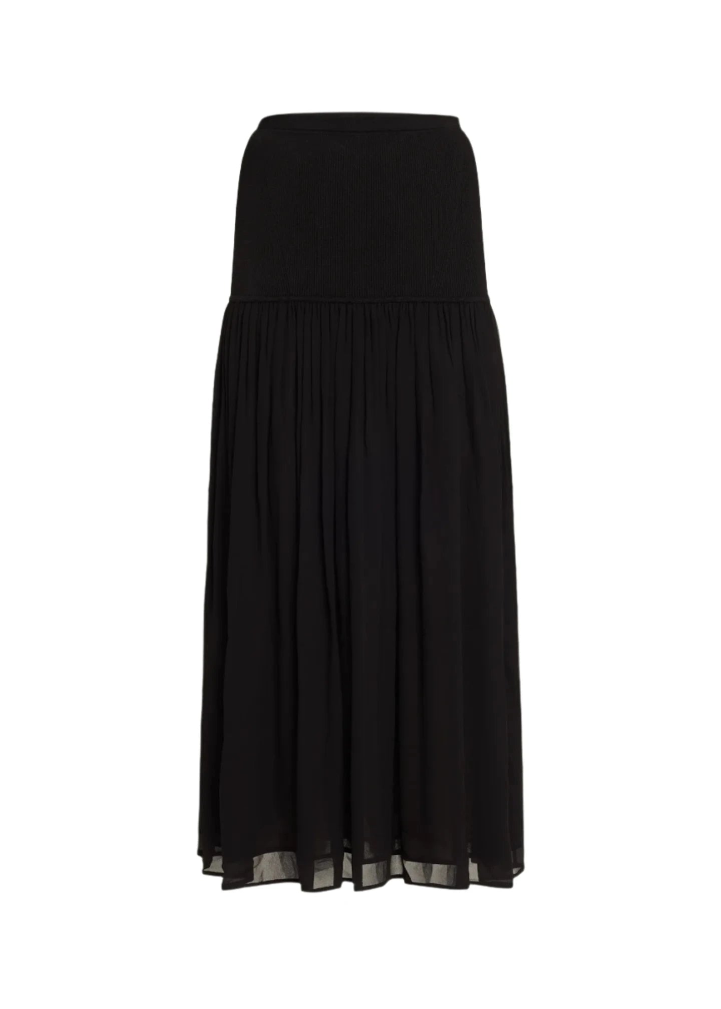 Miya Skirt in Noir silk skirt smooth