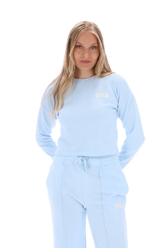 Monique Cropped Sweatshirt Hoodie with Sequins Glamorous Eye-catching