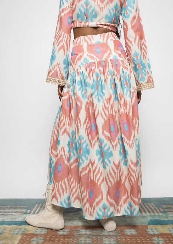Multicoloured Swing & Sway Skirt linen skirt light
