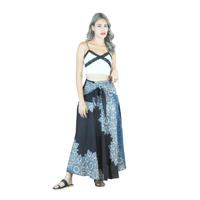 Muscari Mandala Women's Bohemian Skirt in Black SK0033 020263 01 denim skirt stylish