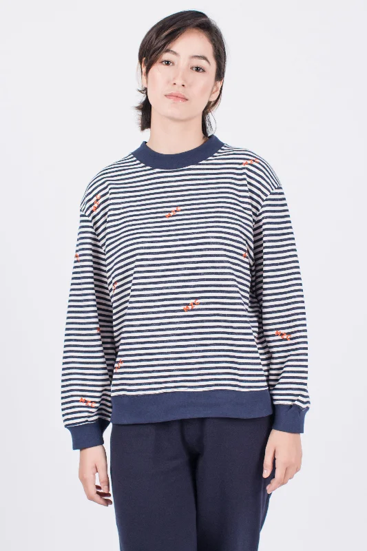 MZC Oversized Sweatshirt Hoodie with Hem Embroidery Detailed Premium