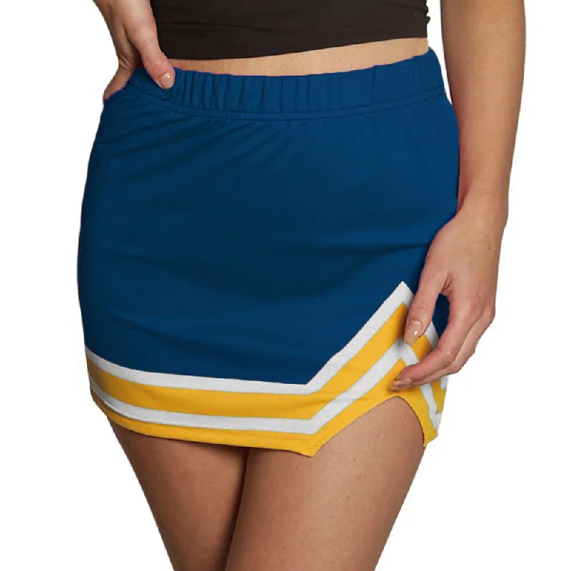 Navy & Yellow Game Day Skirt silk skirt smooth