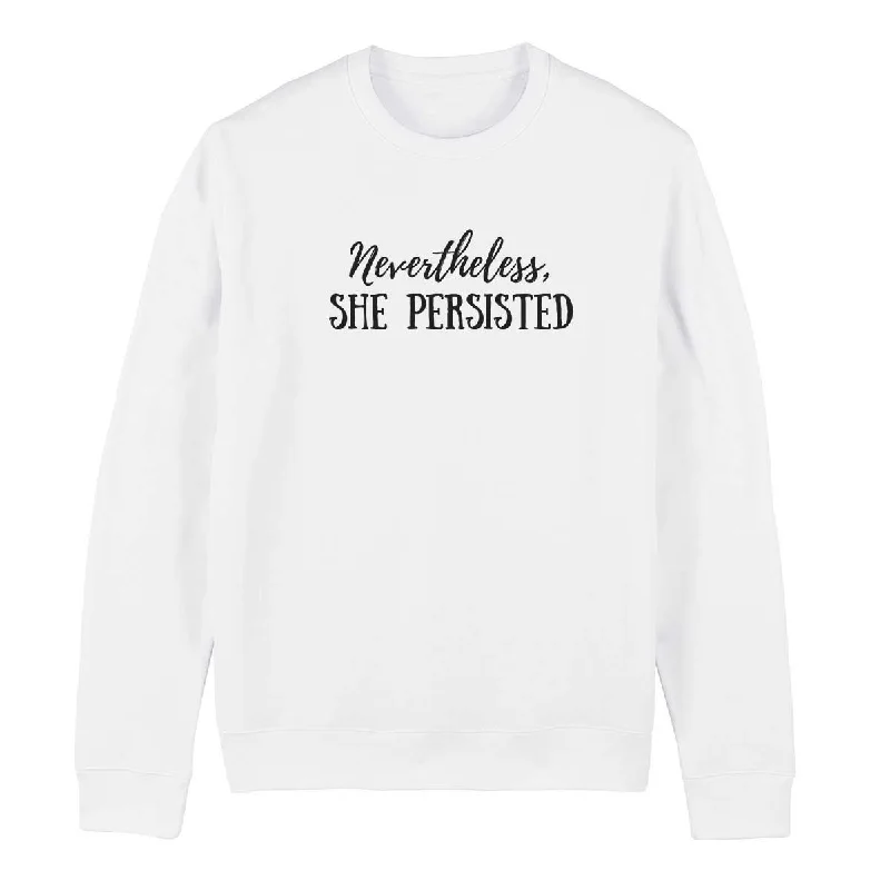 Nevertheless She Persisted Feminist Sweatshirt Hoodie with Toggle Buttons Decorative Unique