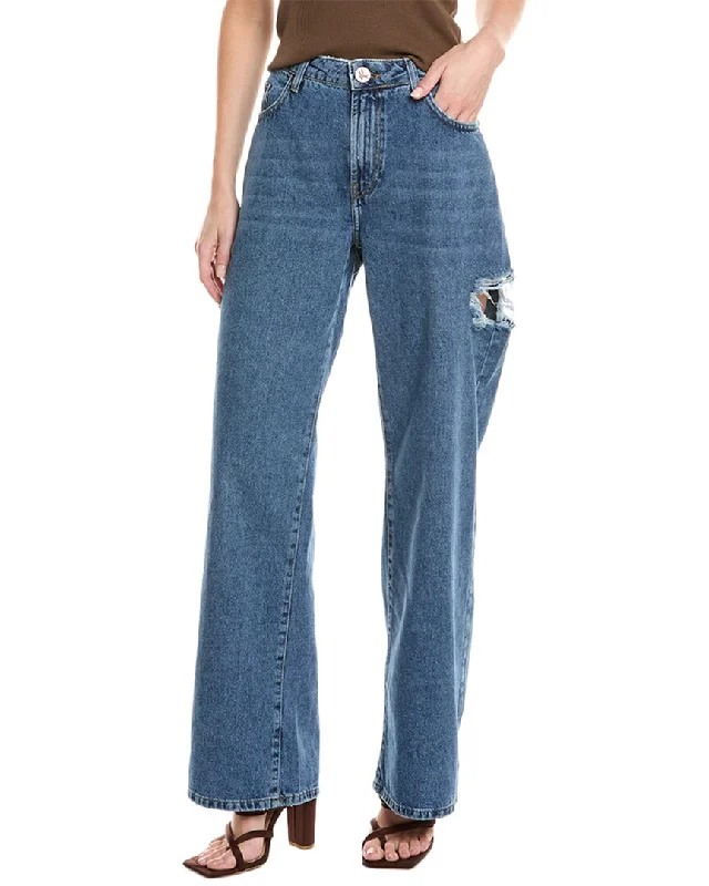 One Teaspoon Jackson Rosewood Wide Leg Jean Chic Faded Blue Jeans