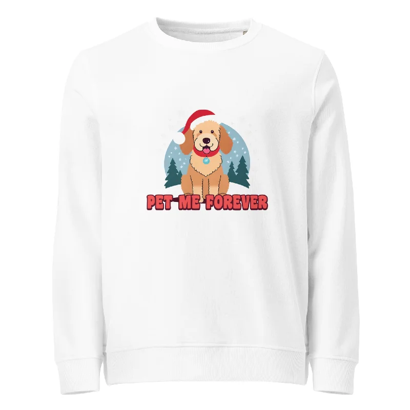 Pet-Me-Forever Graphics Organic Sweatshirt Hoodie with Double Zipper Versatile Adjustable