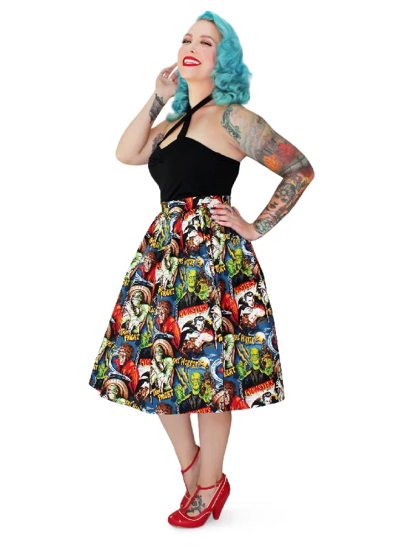 Pleated Circle Skirt - Hollywood Monster #HPCSM wool skirt warm