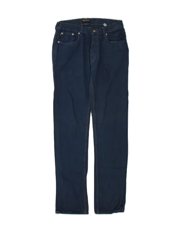 POLO RALPH LAUREN Womens Straight Jeans W32 L34 Navy Blue Cotton Stylish High-Waisted Denim POLO RALPH LAUREN Womens Straight Jeans W32 L34 Navy Blue Cotton Stylish High-Waisted Denim