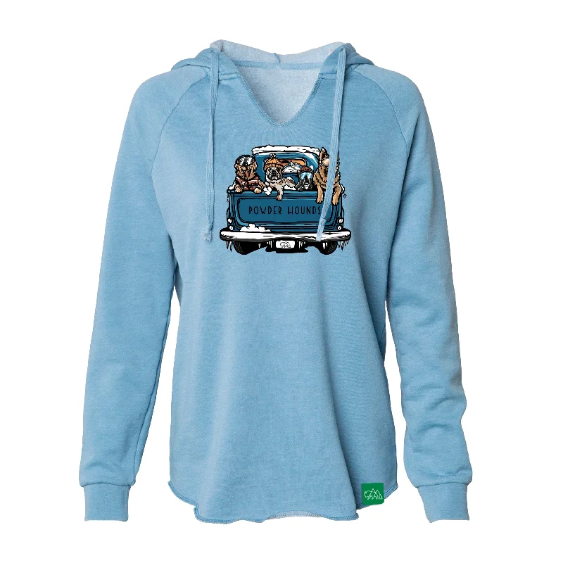 Powder Hounds Women's Cut Hoodie Hoodie with Slit Hem Functional Movement
