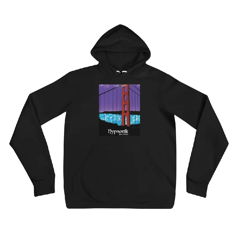 Purple Sunset -- Hoodie Hoodie with Tied Waist Feminine Flattering