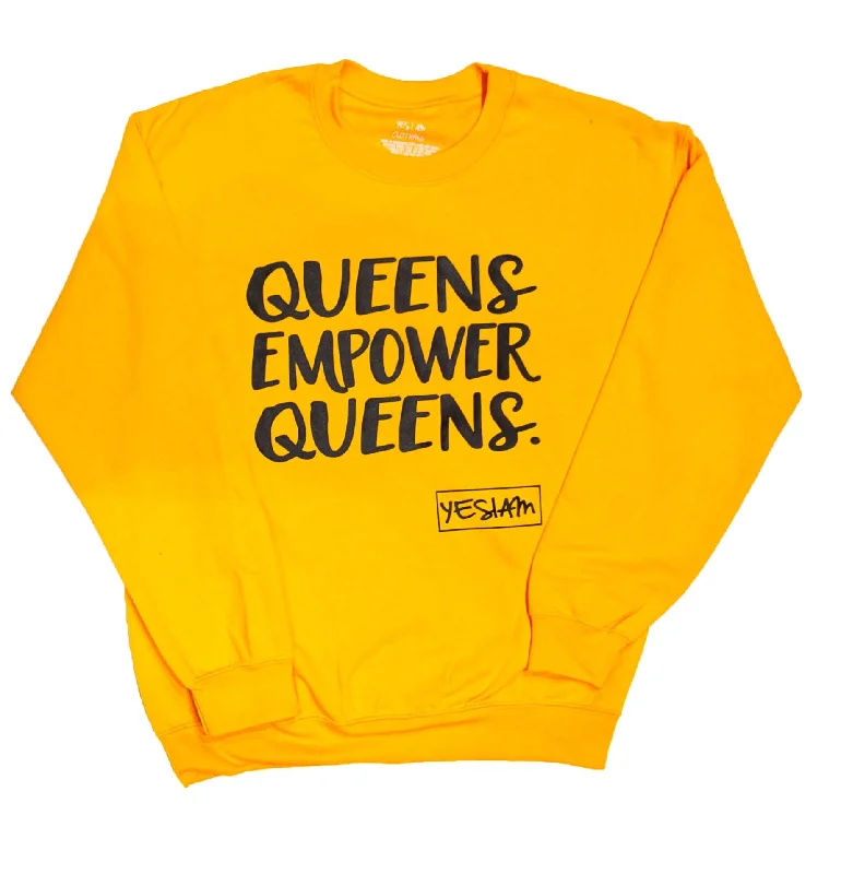 QUEENS EMPOWER QUEENS SWEATSHIRT (Unisex Sizing) Hoodie with Drop Shoulder Relaxed Streetwear
