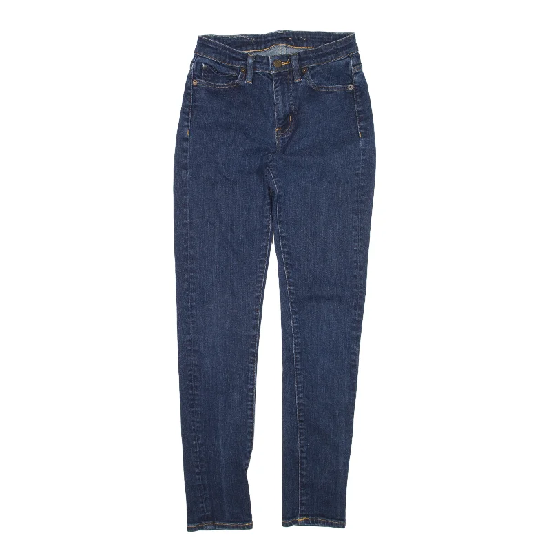 RALPH LAUREN Jeans Blue Denim Slim Skinny Womens W24 L27 Stylish High-Rise Mom Jeans