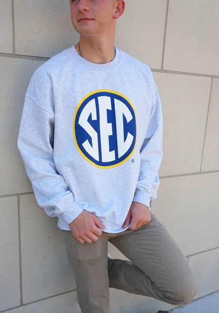 SEC Logo Sweatshirt Hoodie with Hem Embroidery Detailed Premium