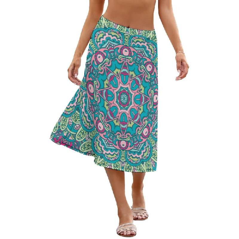 Skirt satin skirt smooth