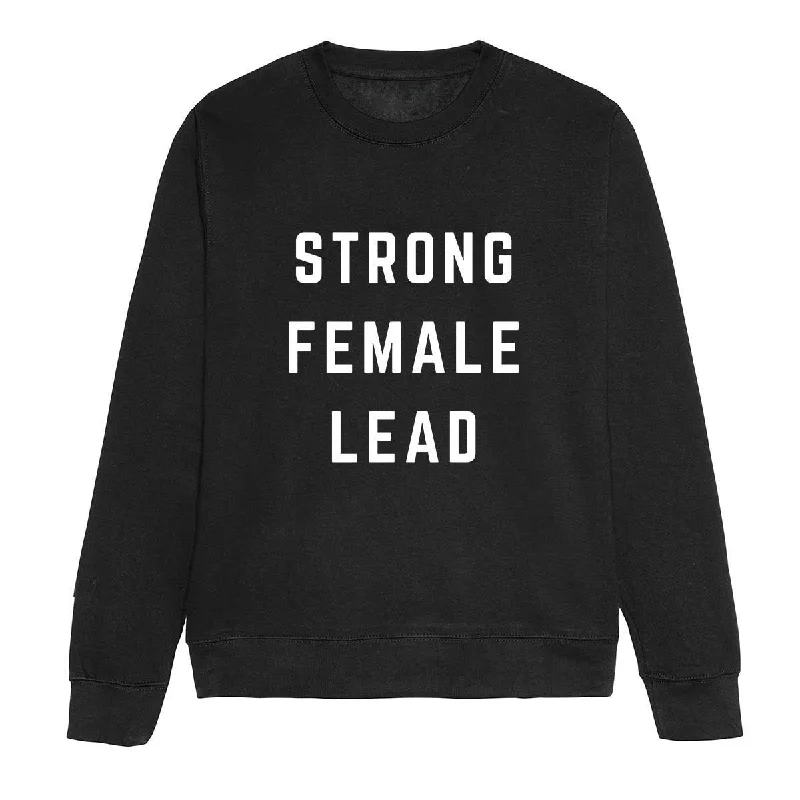Strong Female Lead Feminist Sweatshirt Hoodie with Crew Neck Simple Timeless