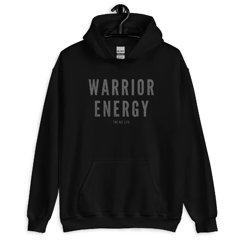 Summon Your WARRIOR ENERGY (Dark On Dark) Hoodie Hoodie with Logo Branding Identity