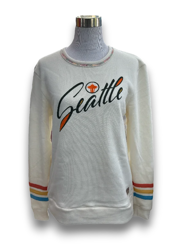 Seattle Stripe Sweatshirt Hoodie with Patch Decorative Personalized