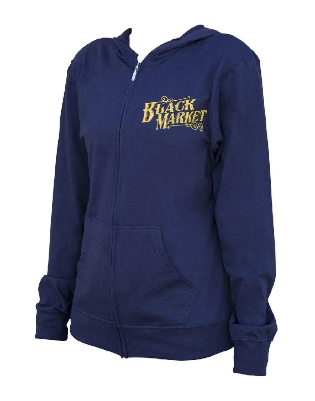 Tennessee Dave Anchor Womens Light Weight Hoodie Hoodie with Bell Sleeves Flared Feminine