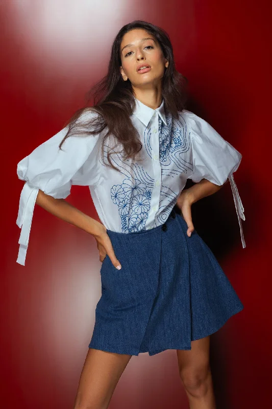 The drum roller skirt wool skirt warm