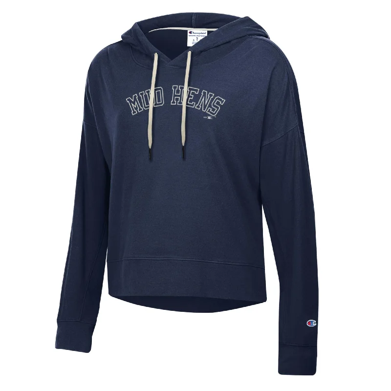 Toledo Mud Hens Ladies Sueded Hoodie Hoodie with Hem Ribbing Snug Secure