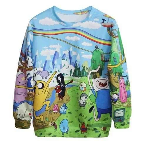 Stylish Jewel Neck Printed Long Sleeves Sweatshirt For Women - One Size(fit Size Xs To M) Hoodie with Set-In Sleeves Structured Classic