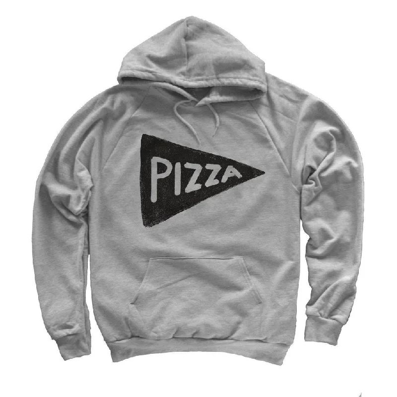 Pizza Slice Hoodie Sweatshirt Hoodie with Hem Frayed Vintage Worn