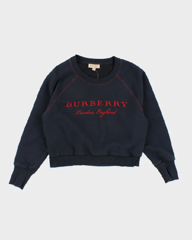 Vintage Burberry London Sweatshirt - XS Hoodie with Embroidery Detailed Premium