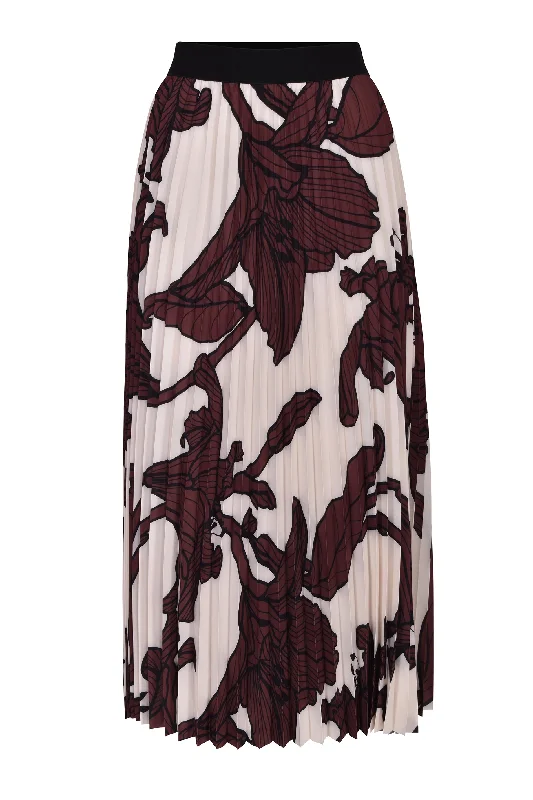 Husk Sofie skirt - Print cashmere skirt soft