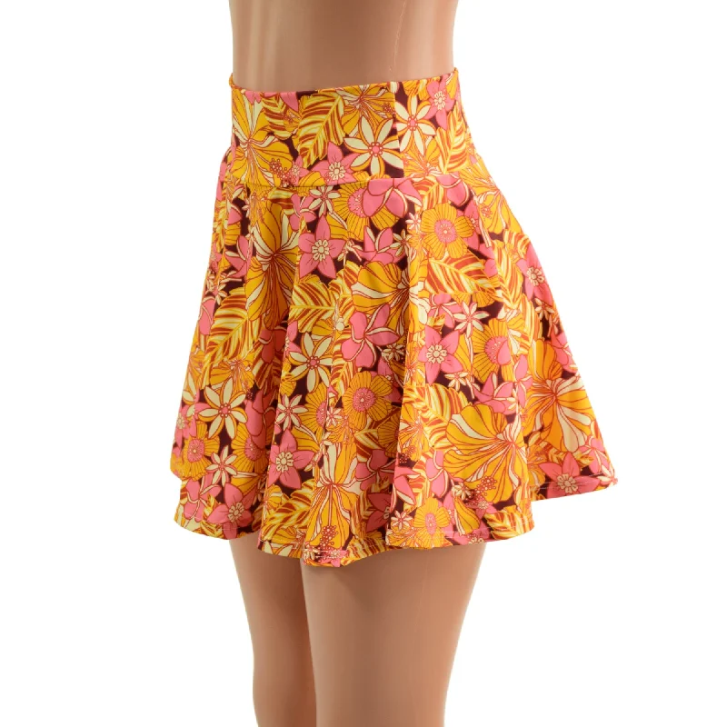 "What the Floral" Mini Rave Skirt velvet skirt plush