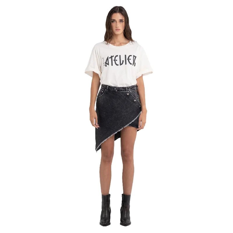 Replay Women's Atelier Denim Wrap Skirt denim skirt casual