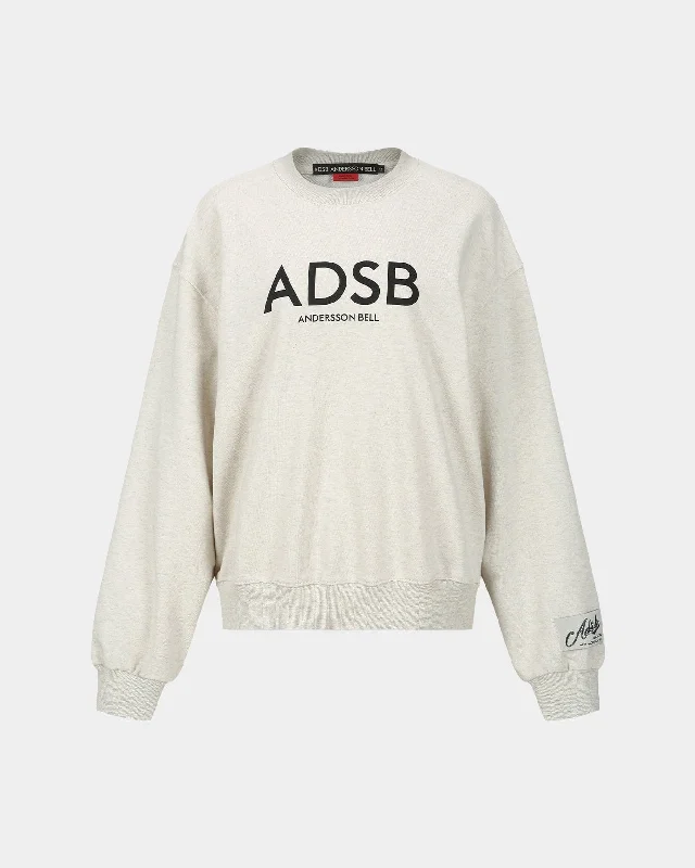 (WOMEN) ADSB BIG LOGO SWEATSHIRTS atb1302w(OATMEAL) Hoodie with Gradient Ombre Colorful