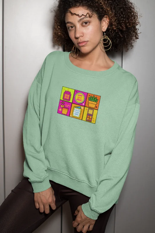 Women Mint Green Sweatshirt You Got This Hoodie with Crew Neck Simple Timeless