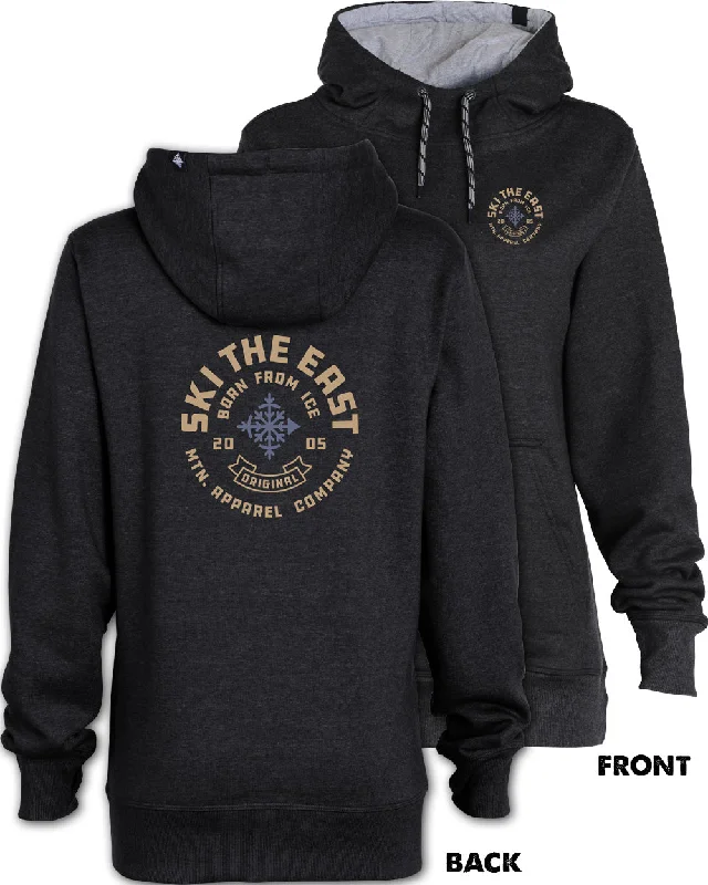 Women's Icon Hoodie - Vintage Black Hoodie with Lining Warm Insulated
