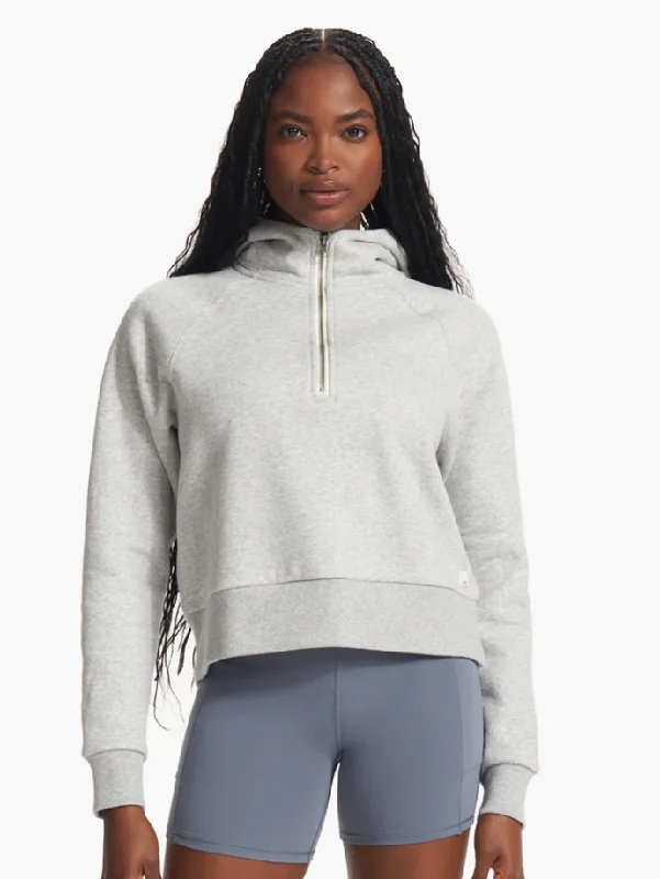 Women's Restore Half Zip Hoodie Hoodie with Hem Embroidery Detailed Premium
