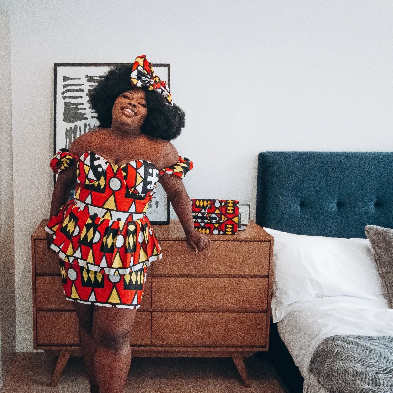 Wunmi African Print Pencil Skirt lace skirt intricate