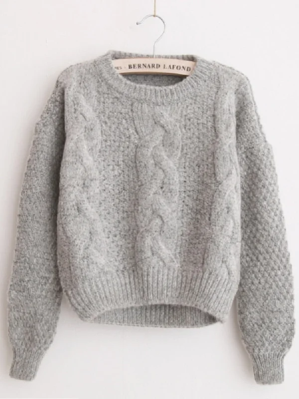 Women Sweaters Warm Pull over And Jumpers Graphic Sweater Embroidered Appliqued