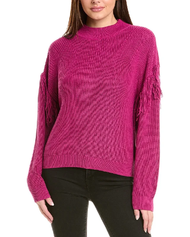 Nation LTD Carine Fringe Sweater Casual Formal Business