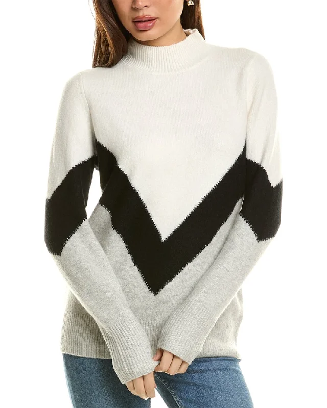 Reiss Claude Turtleneck Patter Wool-Blend Sweater Stylish Fashionable Trendy