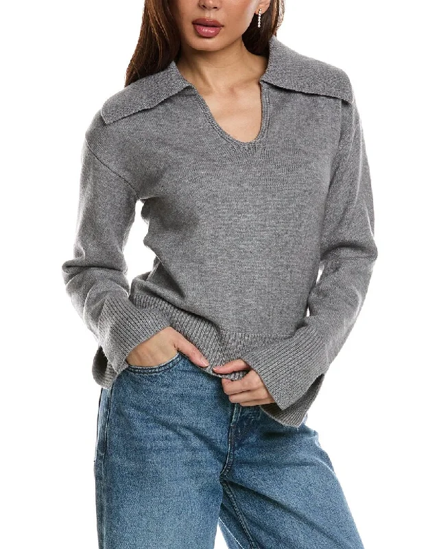 Seraphina Johnny Collar Sweater Seamless Knitted Crochet
